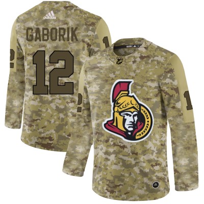 Adidas Ottawa Senators #12 Marian Gaborik Camo Authentic Stitched NHL Jersey
